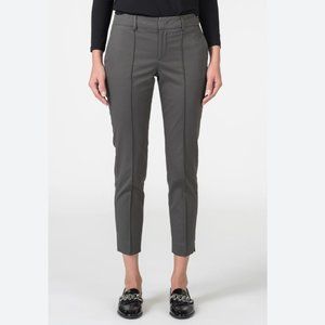 Vince Pintuck gray seam side tab crop pants